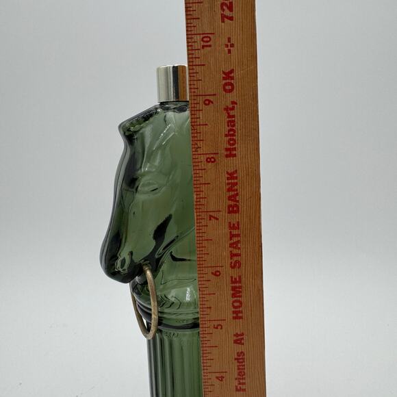 Vintage Avon Pony Post Decanter Tribute After Shave Green 1970s - Picture 7 of 9